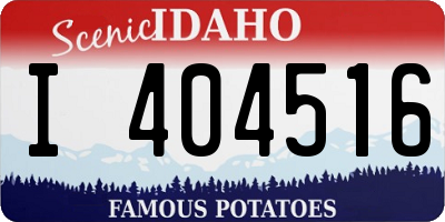 ID license plate I404516