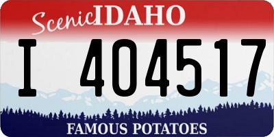 ID license plate I404517