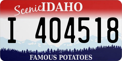 ID license plate I404518
