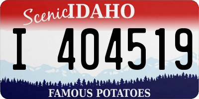 ID license plate I404519