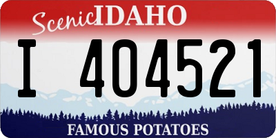 ID license plate I404521