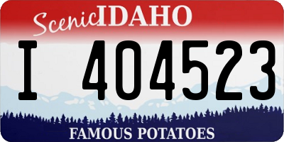 ID license plate I404523