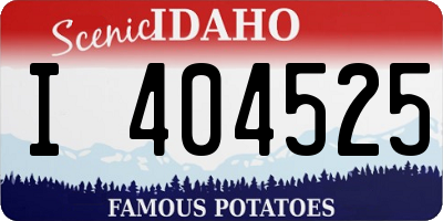 ID license plate I404525