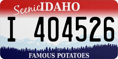 ID license plate I404526