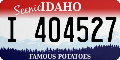 ID license plate I404527