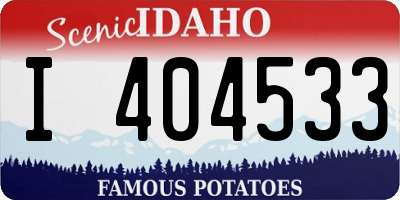 ID license plate I404533