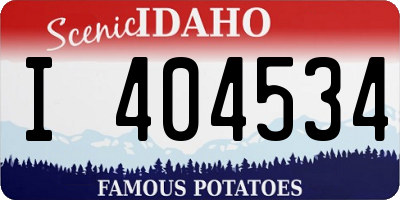 ID license plate I404534