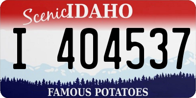 ID license plate I404537