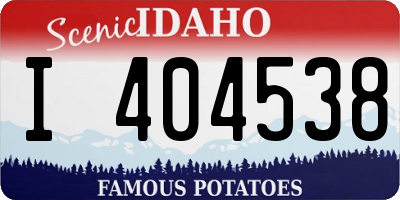 ID license plate I404538