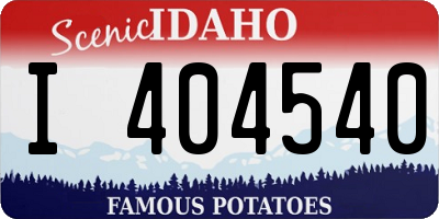 ID license plate I404540