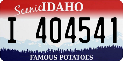 ID license plate I404541
