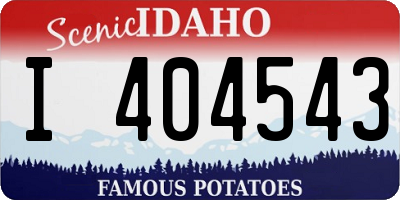 ID license plate I404543