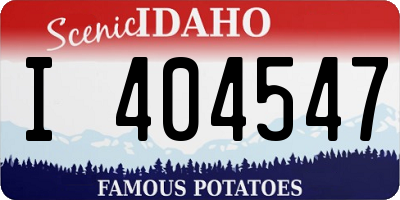 ID license plate I404547