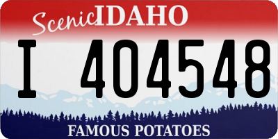 ID license plate I404548