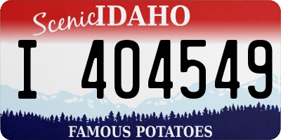 ID license plate I404549