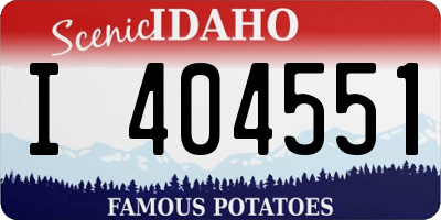 ID license plate I404551