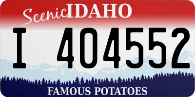 ID license plate I404552