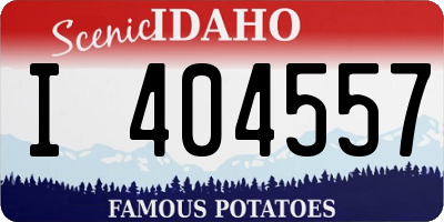 ID license plate I404557