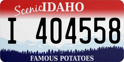 ID license plate I404558