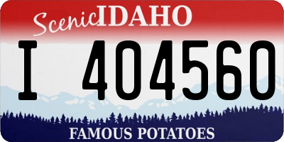 ID license plate I404560