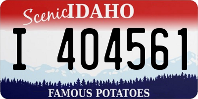 ID license plate I404561