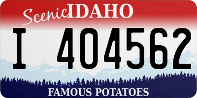 ID license plate I404562
