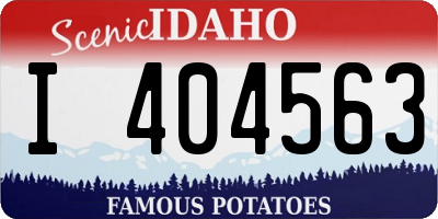 ID license plate I404563