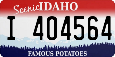ID license plate I404564