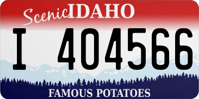 ID license plate I404566