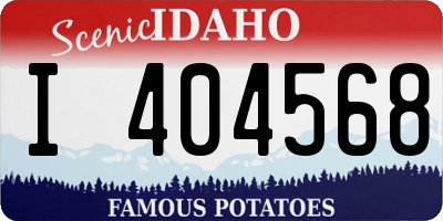 ID license plate I404568