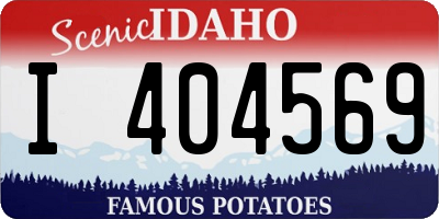 ID license plate I404569