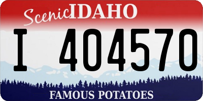 ID license plate I404570