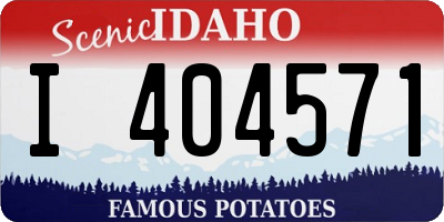 ID license plate I404571
