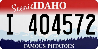 ID license plate I404572