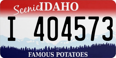 ID license plate I404573