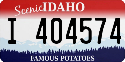 ID license plate I404574