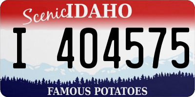 ID license plate I404575