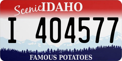 ID license plate I404577