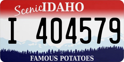 ID license plate I404579