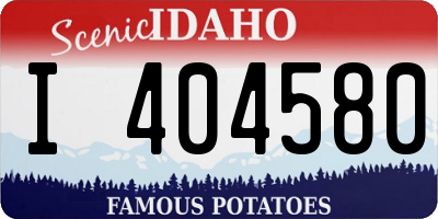 ID license plate I404580
