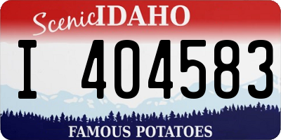 ID license plate I404583