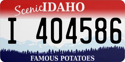 ID license plate I404586