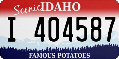 ID license plate I404587