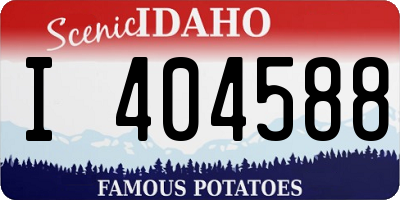 ID license plate I404588