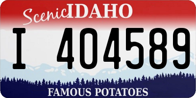 ID license plate I404589