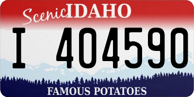 ID license plate I404590