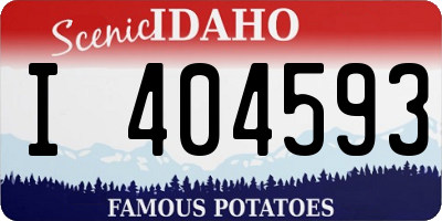 ID license plate I404593