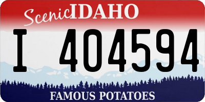 ID license plate I404594