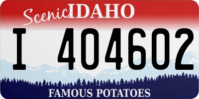 ID license plate I404602