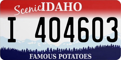 ID license plate I404603